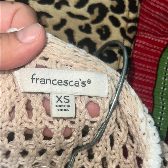 Francesca's Collections Tan Crochet Swim Cover-Up - Picture 6 of 6
